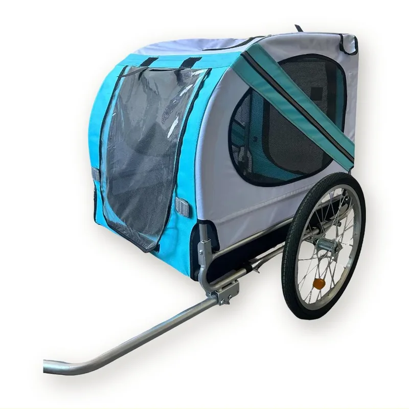 Remolque plegable para bicicleta para perros y gatos
