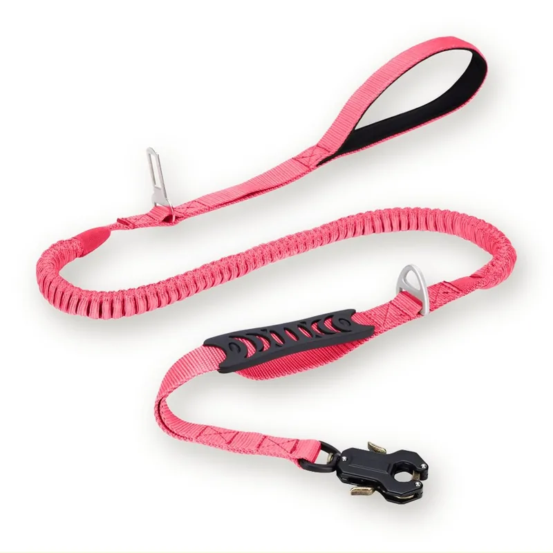 Shock-Absorbing Bungee Dog Leash and Tactical Collar, Nylon