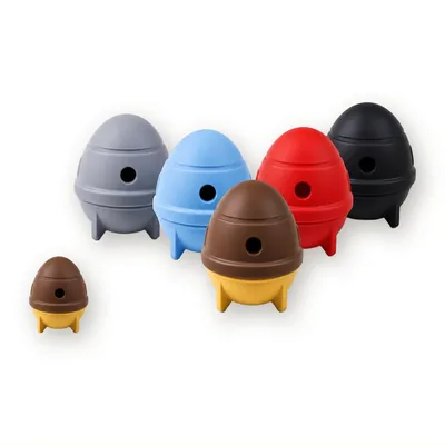 Silicone Space Capsule Treat Dispenser Toy for Cats and Dogs