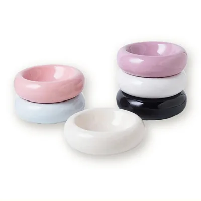 Donut Ceramic Bowl for Cats and Small Dogs, 200 ml