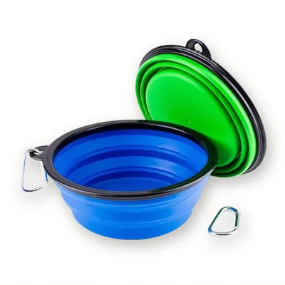Collapsible Silicone Travel Bowl for Dogs and Cats, 350–1000 ml
