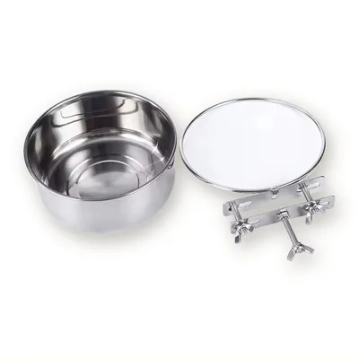 Stainless Steel Hanging Crate Bowl with Cage Clamp