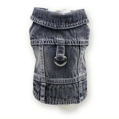 Denim Dog and Cat Vest Jacket, Assorted Designs, XS–XXL