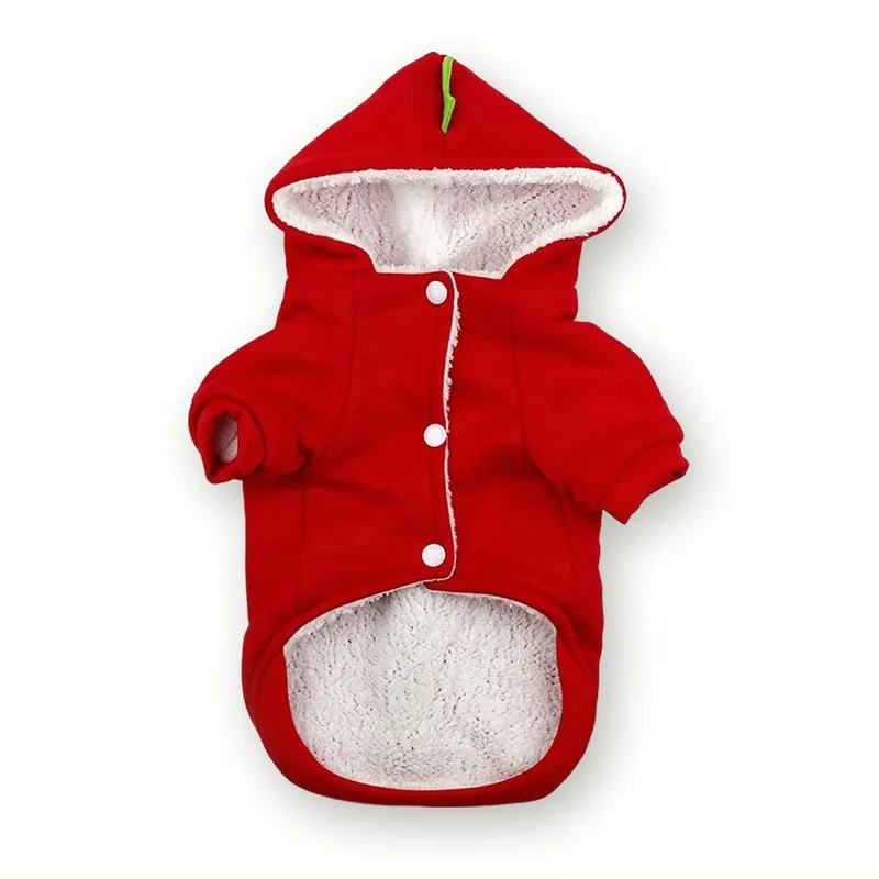 Warm Fleece Dog Hoodie for Autumn and Winter