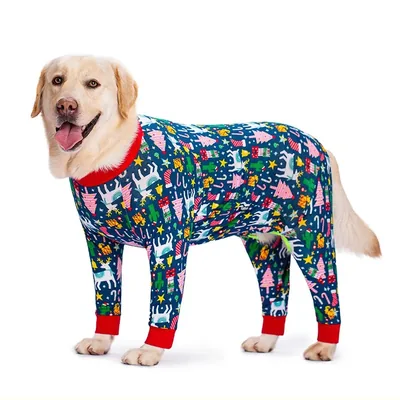 Stretch Four-Leg Dog Pajamas with Cartoon Print