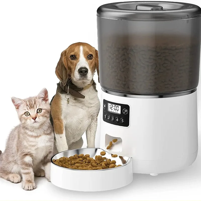 Automatic Pet Feeder 4 L with Timer and 304 Steel Bowl