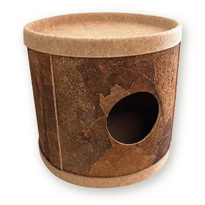 Natural Cork Enclosed Cat Cave Bed, Ø42 cm