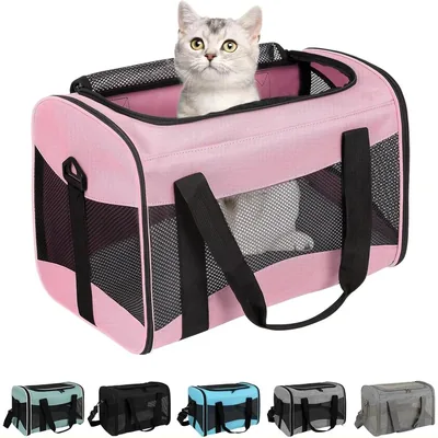 Foldable Nylon Pet Carrier Bag with Expandable Sides