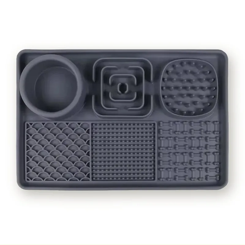 Silicone Slow Feeder Lick Mat with Bowl for Dogs and Cats