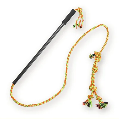 Interactive Flirt Pole for Dogs with Rope Lure Toy