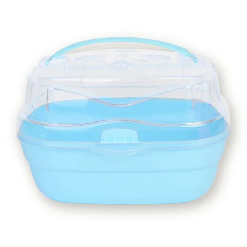 Portable Plastic Hamster Carrier with Clear Lid