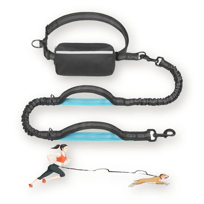 Handsfree hardloopriem met heuptas en bungee