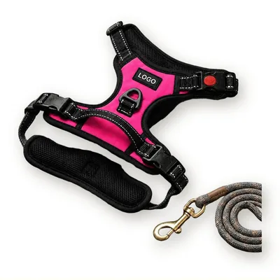 Padded No-Pull Dog Harness with Reflective Strips