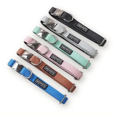 Nylon Dog Collar with Neoprene Padding and Metal Buckle