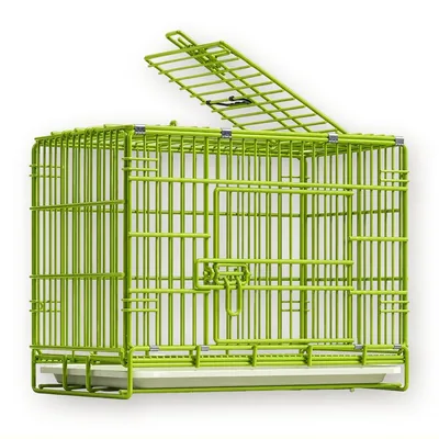 Inklapbare metalen hondenkennel met uittrekbare bak