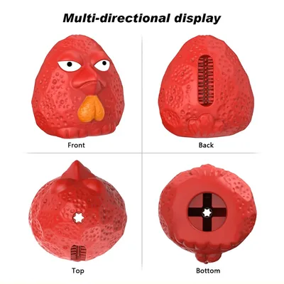 Turkey-Shaped Rubber Treat Dispenser Dog Toy